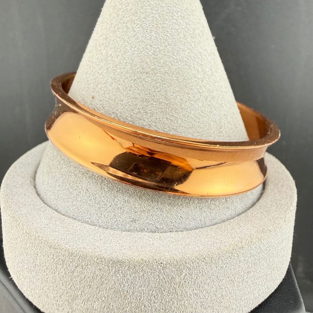 Vintage Renoir Bangle Bracelet Copper Concave Cigar Band Mid‎ Century 8.5"